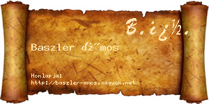 Baszler Ámos névjegykártya